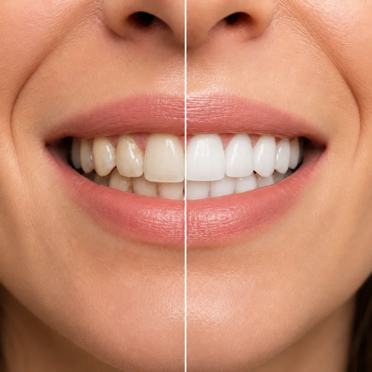 Before and after: whitening and veneers